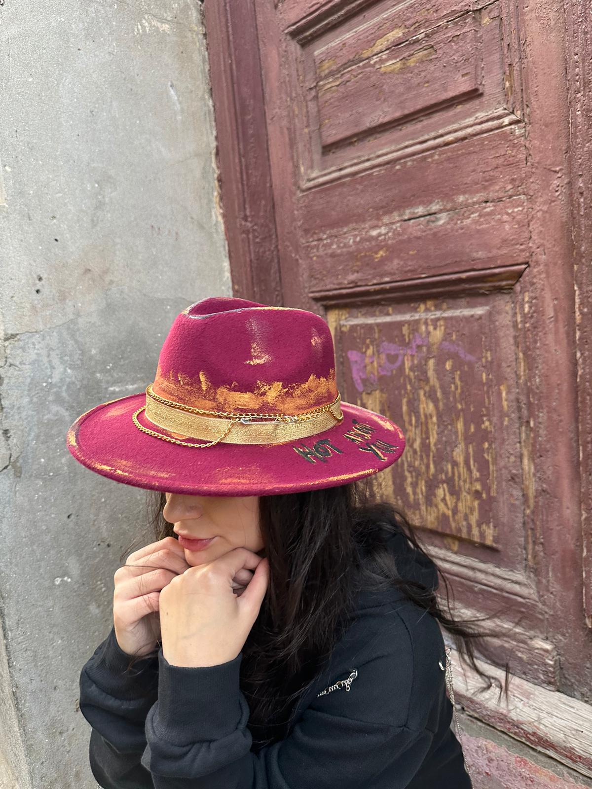 Artistic Hat - Handpainted Premium Allabout_painting