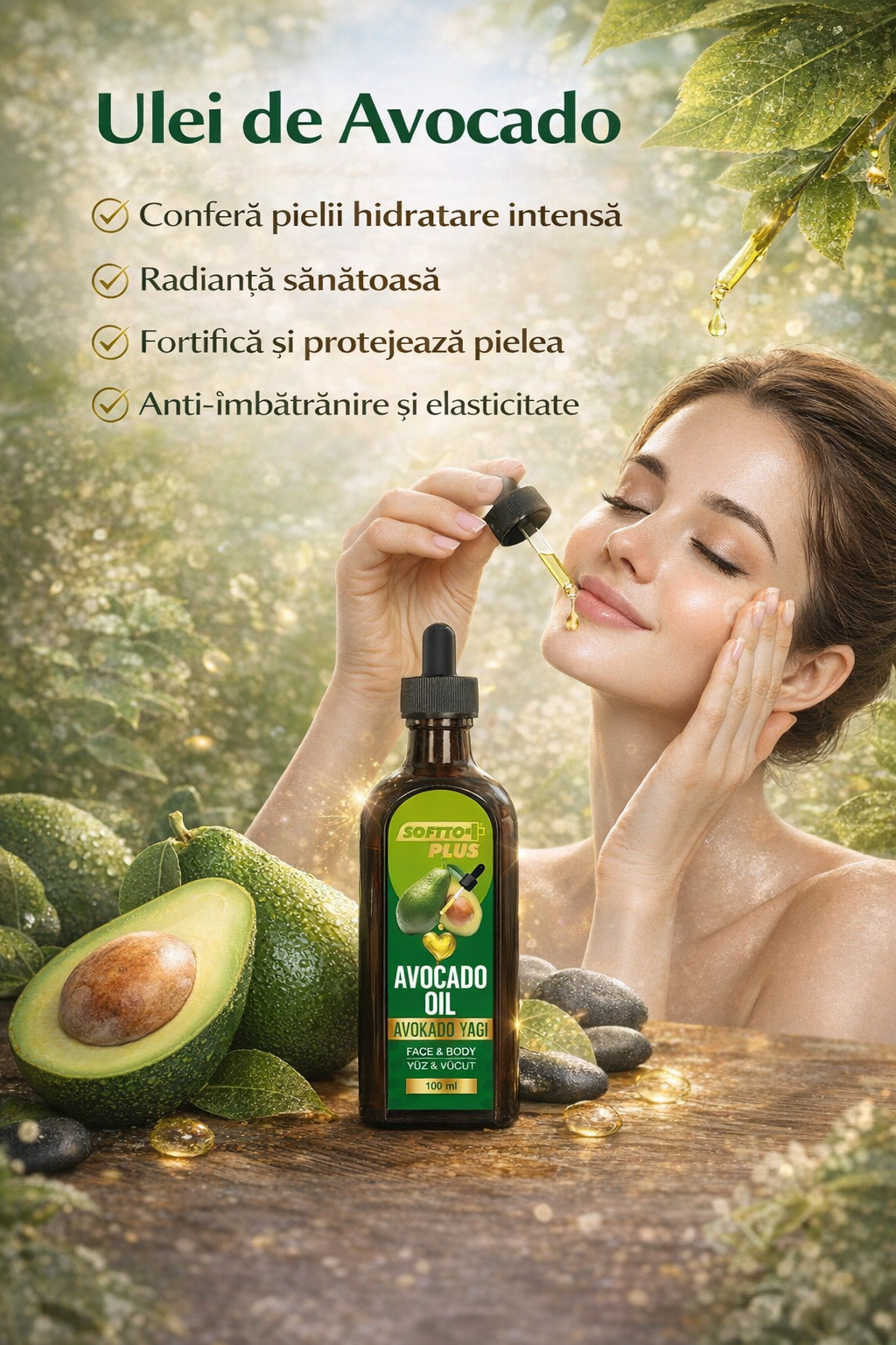 Ulei de Avocado pentru Față și Corp CRABLAND