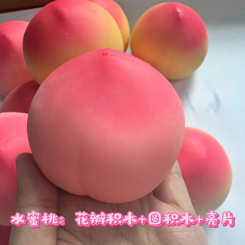 Crispy Sound Peach Fruit Squishy Toy – Slow Rising Stress Relief for Adults, Squeeze Anti-Anxiety Sensory Fidget Toy Daily Joy