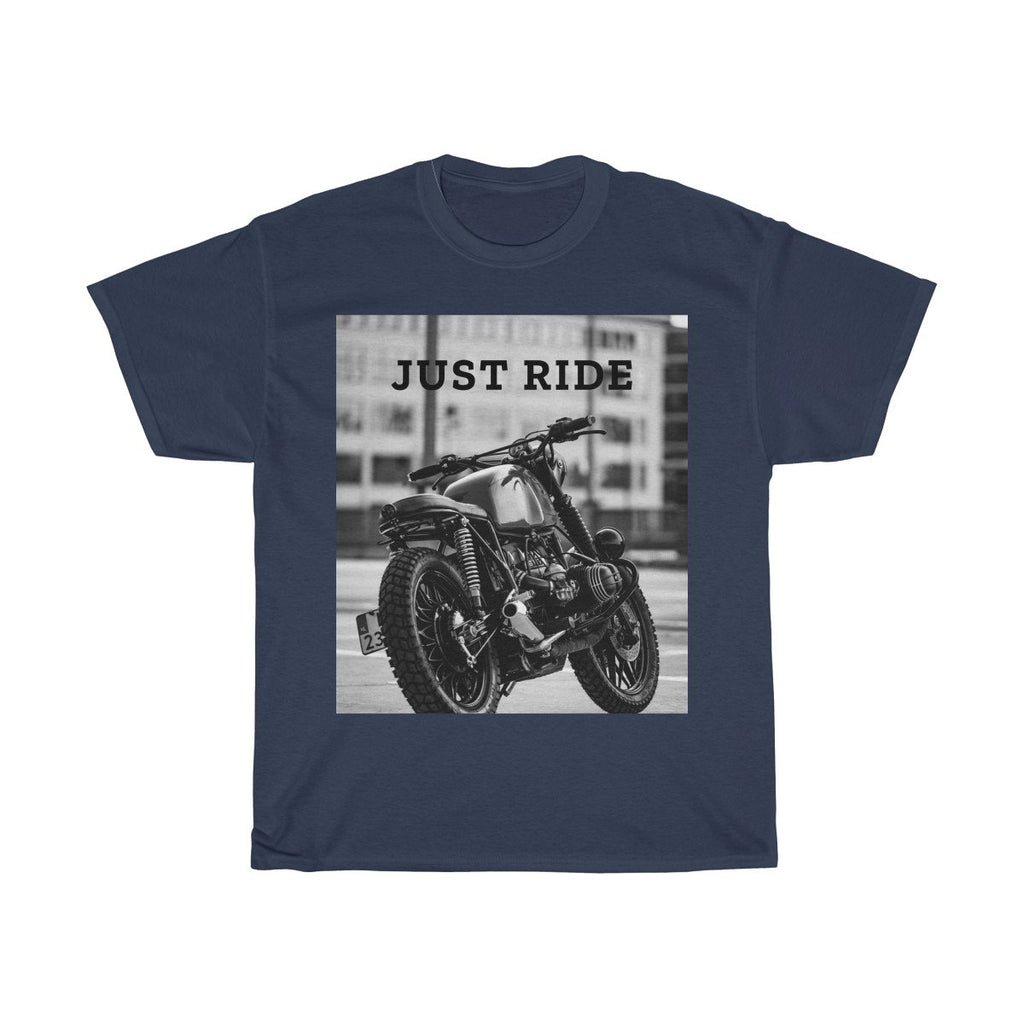 Motorcycle Just Ride Heavy Cotton T-Shirt - Cart2u.ro
