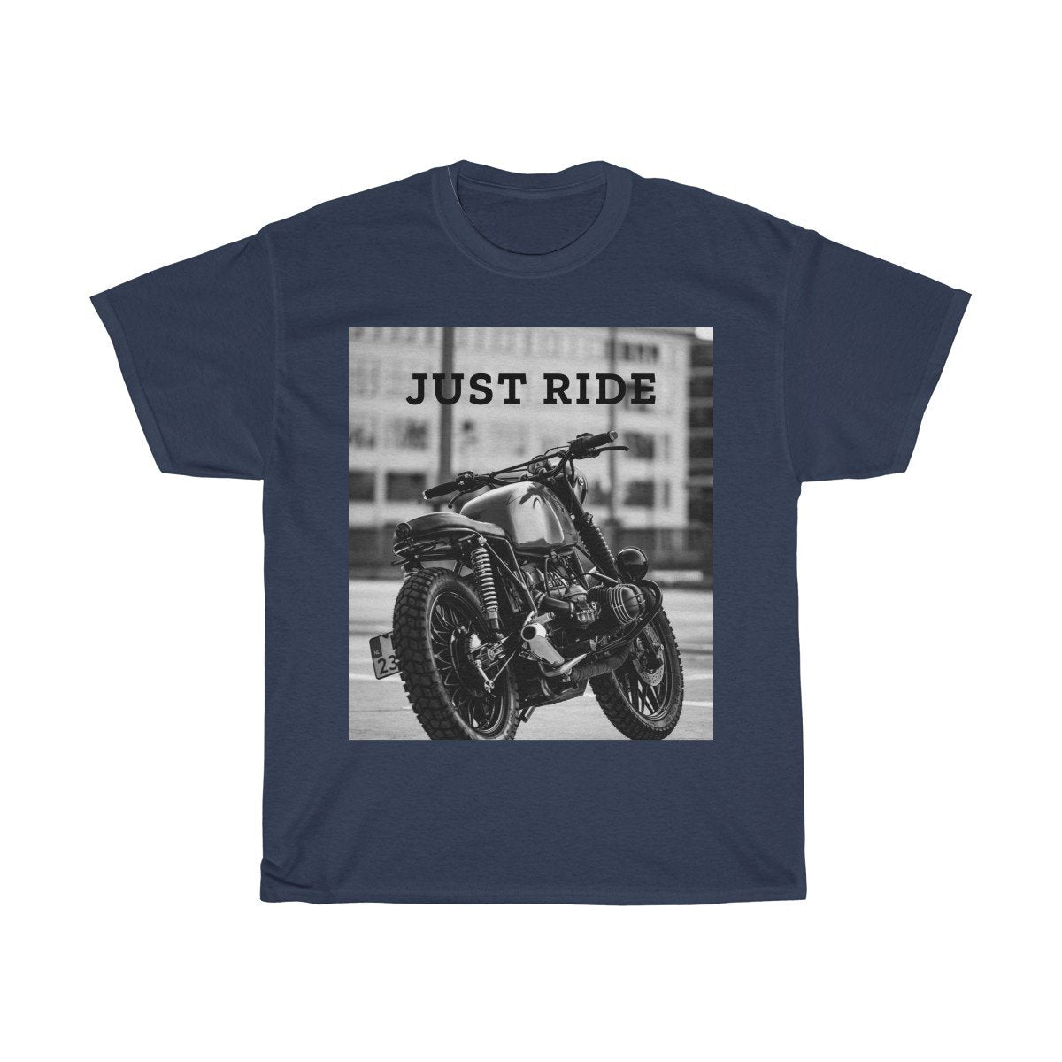 Motorcycle Just Ride Heavy Cotton T-Shirt - Cart2u.ro