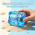 Ocean Shell Squishy Stress Balls Transparent Star Maltose Cubes Super Soft Squeeze Fidget Toy Stress Relief For Adults