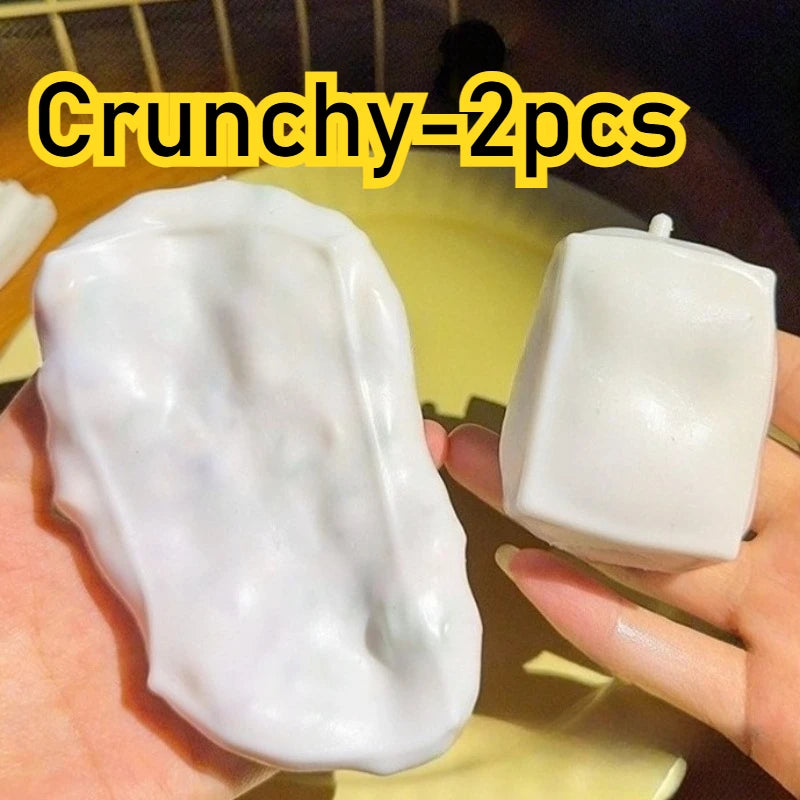 Tofu Stress Ball Shapeable Non-Bounce Crunchy Creamy Feel Squeeze Ball Fidget Toy ASMR Sensory Anti-Stress Toys for Adults Gift