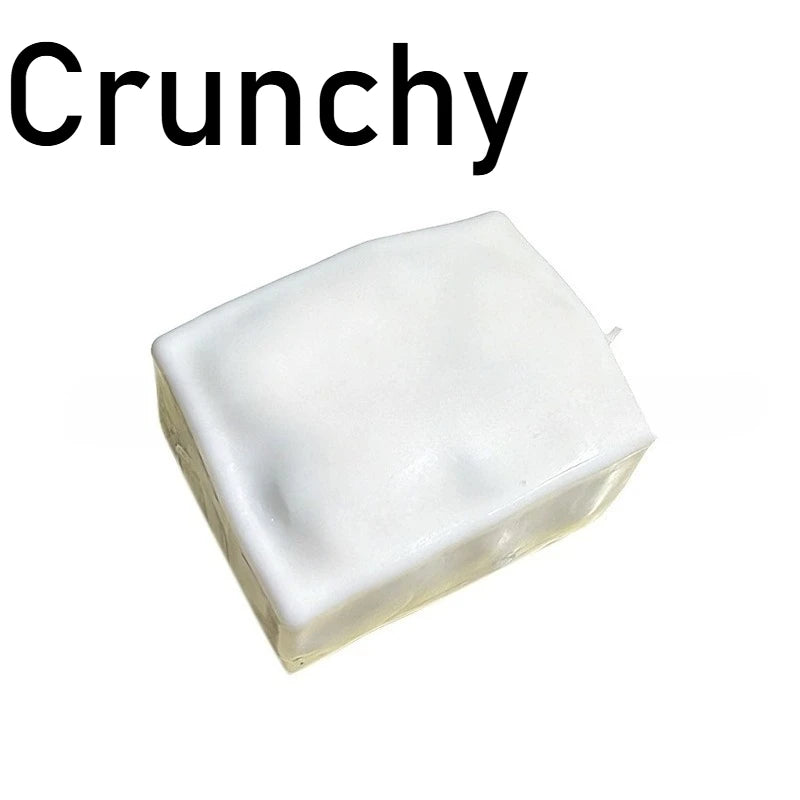 Tofu Stress Ball Shapeable Non-Bounce Crunchy Creamy Feel Squeeze Ball Fidget Toy ASMR Sensory Anti-Stress Toys for Adults Gift