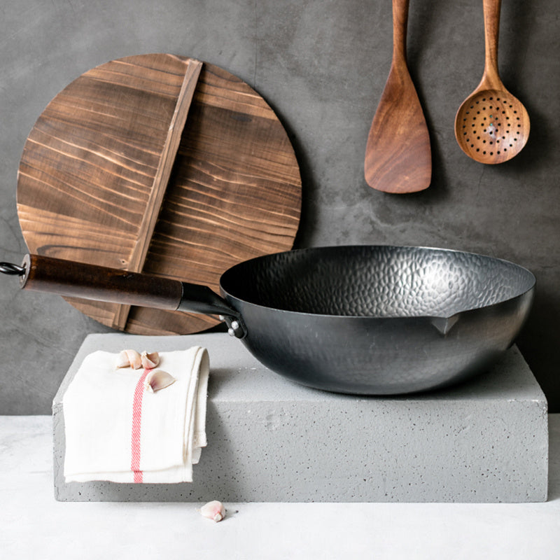 Iron Pan Traditional Iron Wok Handmade - Cart2u.ro