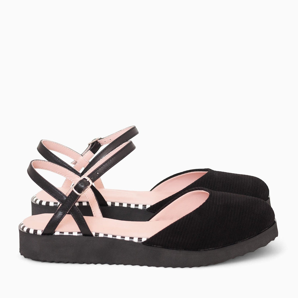 Balerin din piele naturala neagra Campbell Pantofi Diane Marie