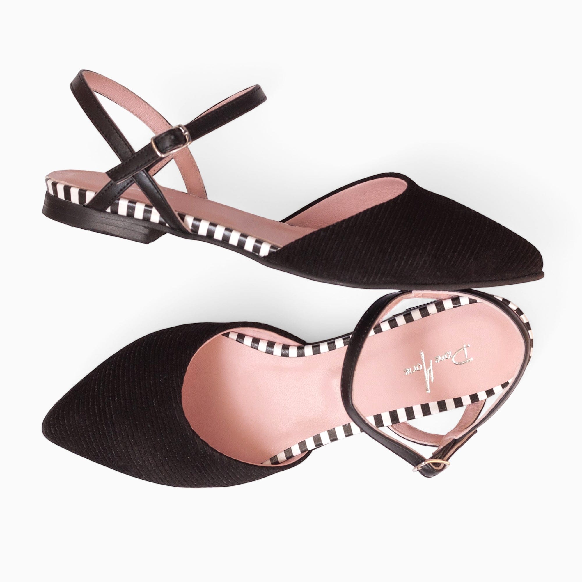 Balerin din piele naturala neagra Willa Pantofi Diane Marie