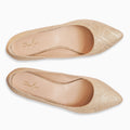 Balerini ascutiti imprimeu Gold Snake Pantofi Diane Marie