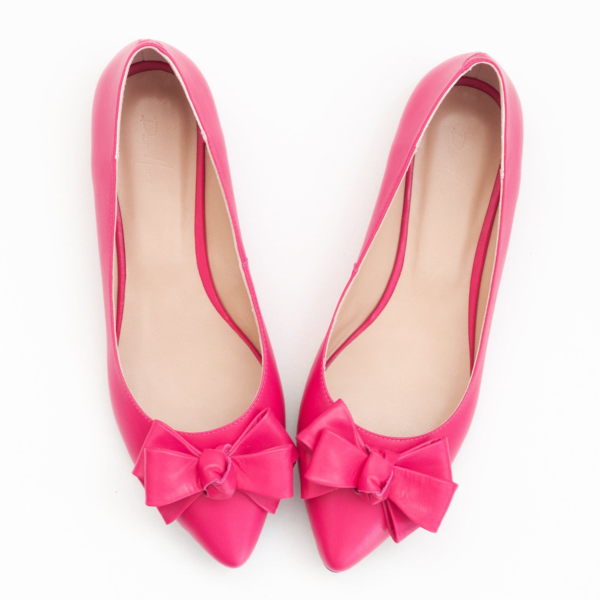 Balerini din piele naturala fuchsia Amaya Pantofi Diane Marie