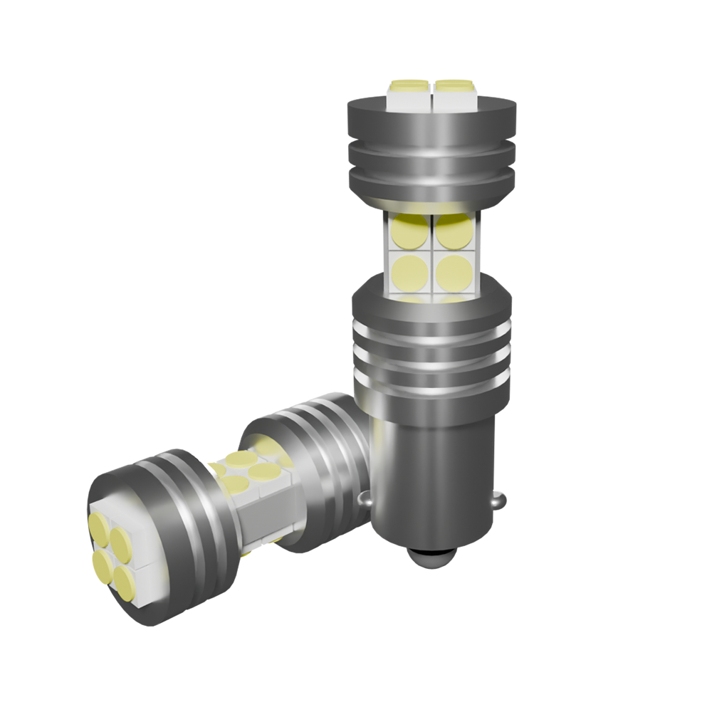 Set 2 x bec LED BA9S BAY9S BAX9S H6W LUSMAR™ Alb / Galben 900 lm Canbus - fara eroare LEDUL.ro