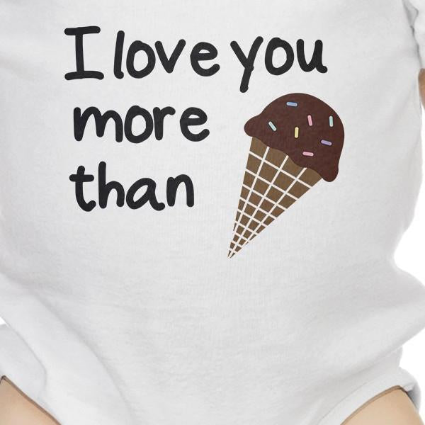 Dear Dad Icecream White Funny Design Baby Onesie - Cart2u.ro