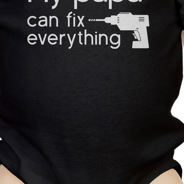 My Papa Fix Black Cute Baby Bodysuit Unique - Cart2u.ro