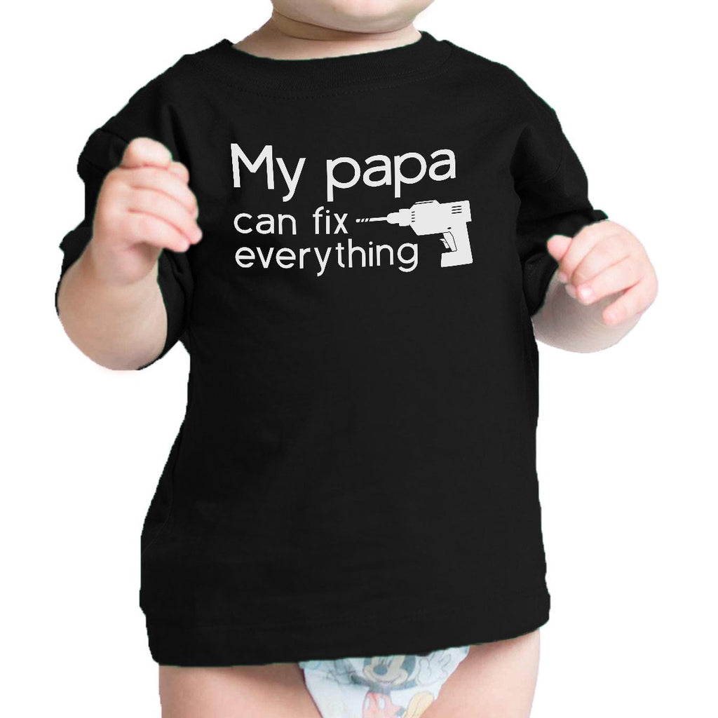 My Papa Fix Black Cute Baby T-Shirt Unique Fathers - Cart2u.ro