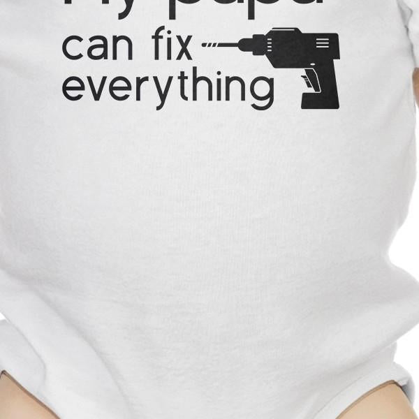 My Papa Fix White Cute Baby Bodysuit Cute Gifts - Cart2u.ro