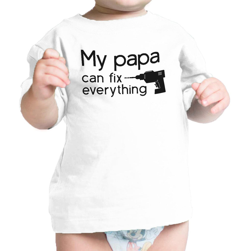 My Papa Fix White Cute Graphic Infant T-Shirt - Cart2u.ro