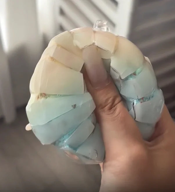 Vaseline Cracking Wax Ball Fidget Toy Handmade Cantaloupe Chocolate Squeeze Ball ASMR Sensory Stress Relief Decompression Gift