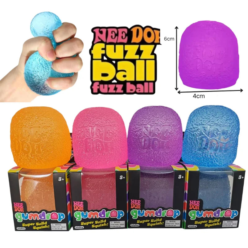 Hot Schylling Nee Doh Gumdrop Soft Sensory Fidget Ball Stress Relief Squeeze Toy Blind Box Assorted Color For Kids Adults cart2u.ro