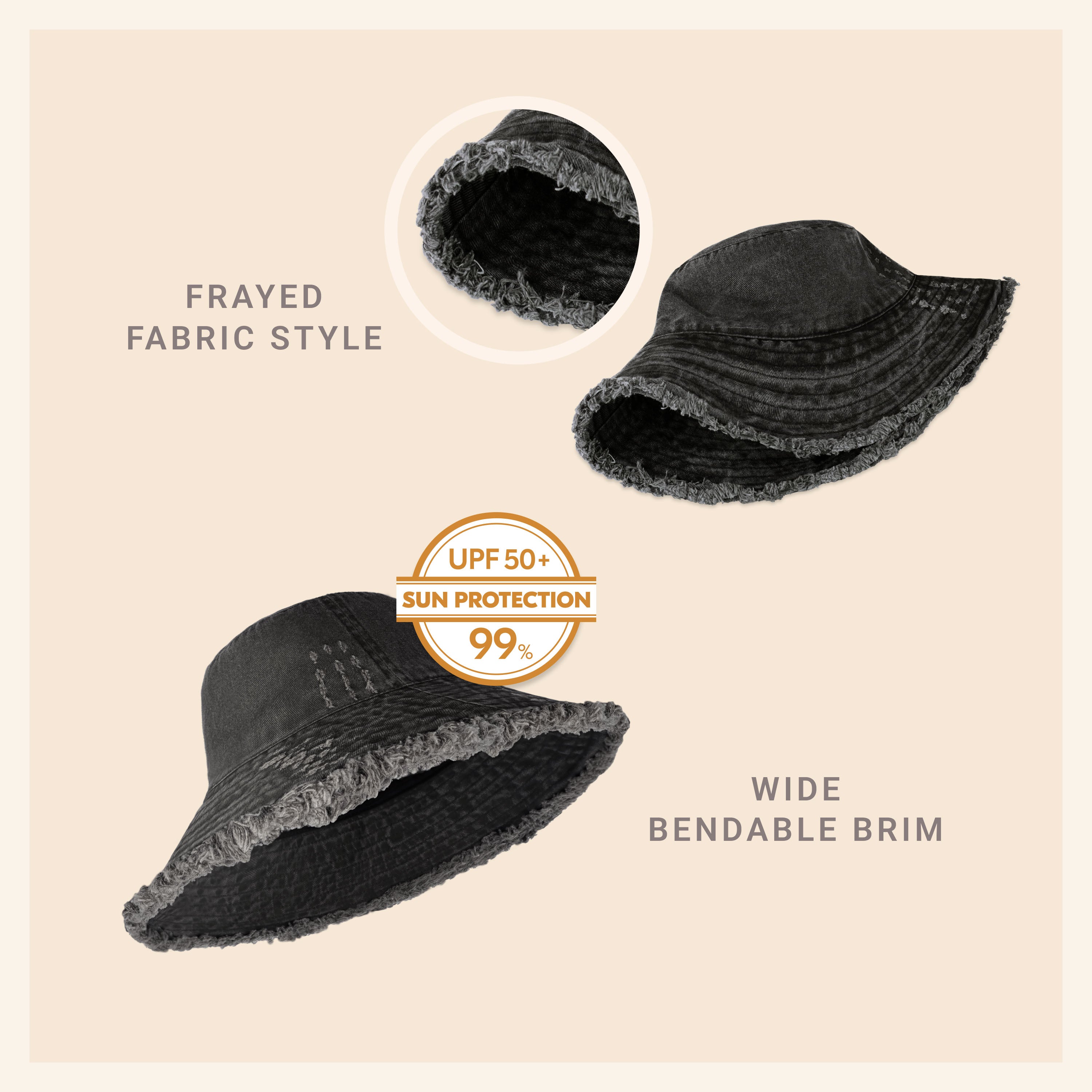 Frayed Bucket Hat - Cart2u.ro