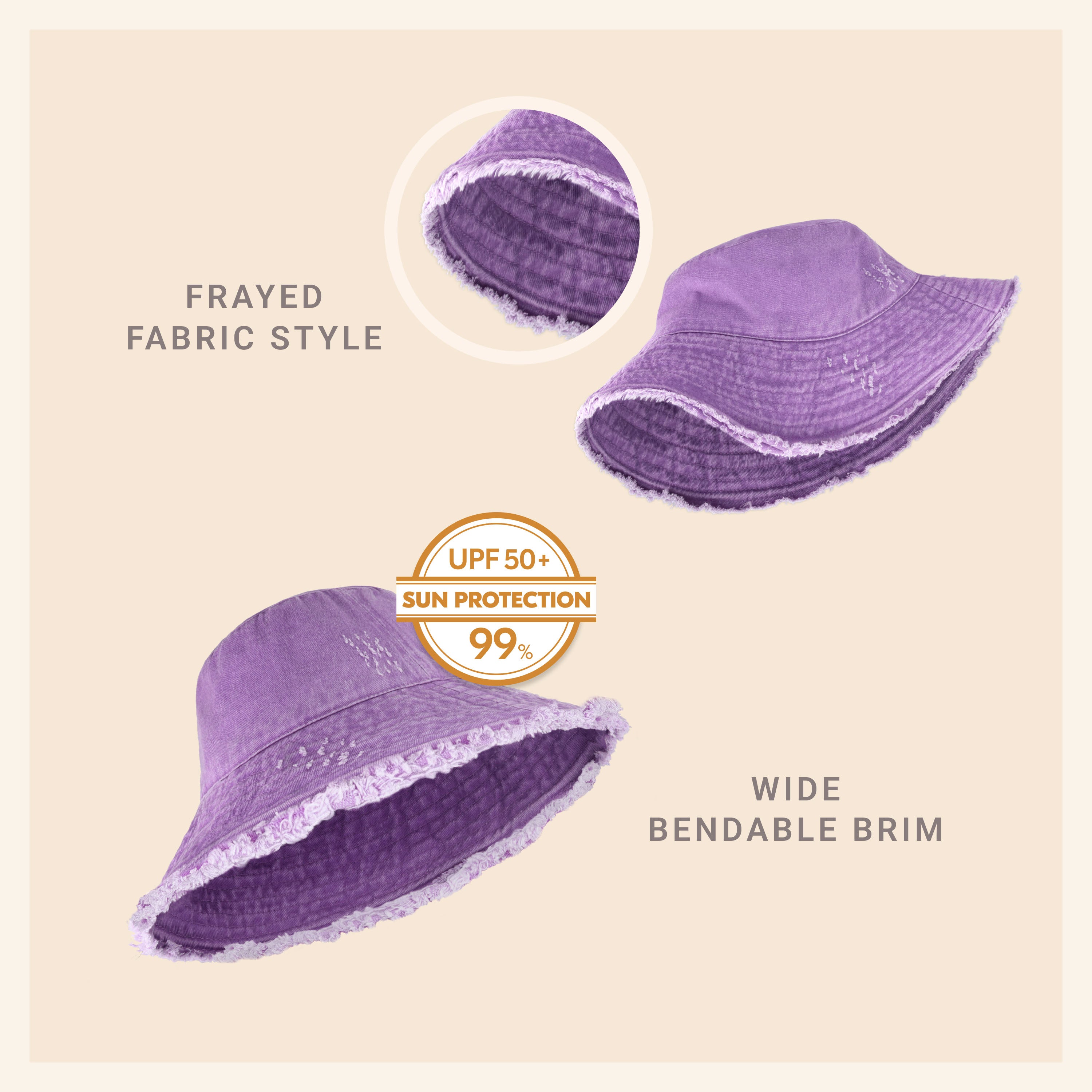 Frayed Bucket Hat - Cart2u.ro