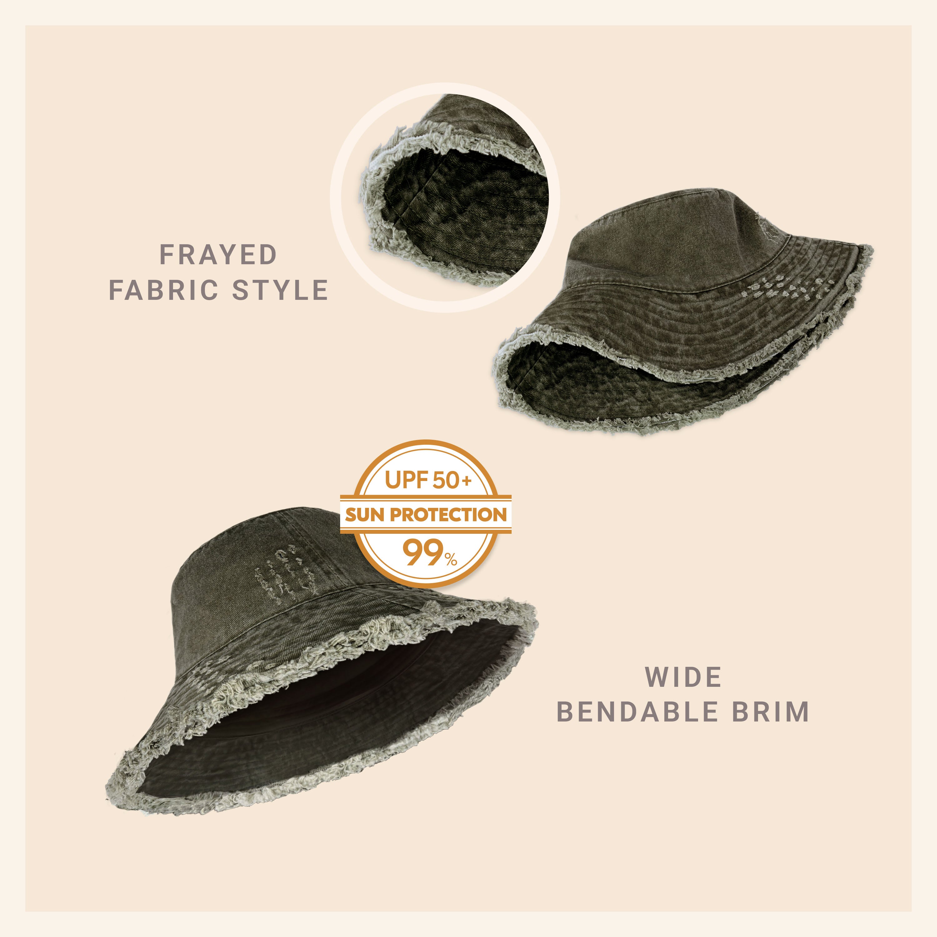 Frayed Bucket Hat - Cart2u.ro