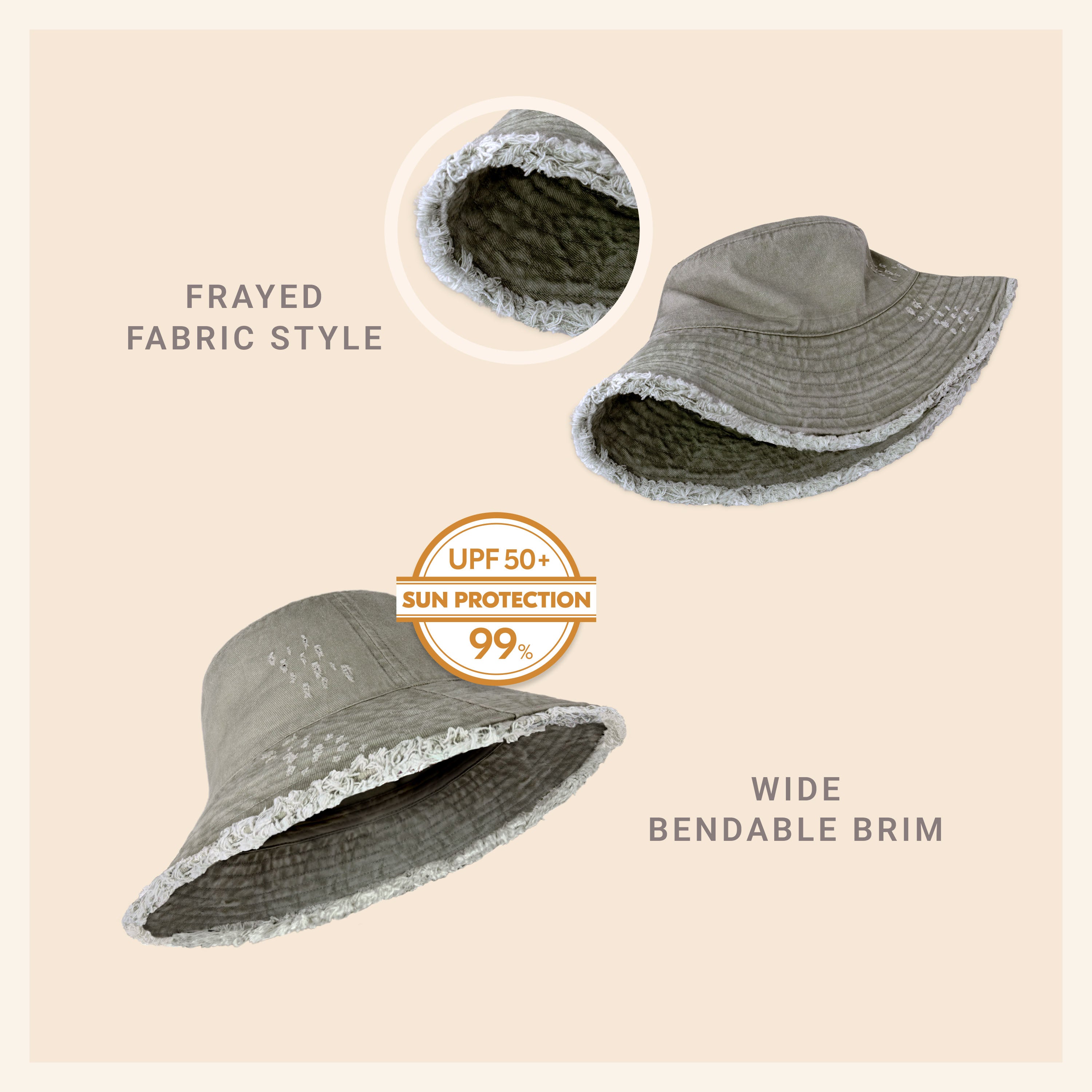 Frayed Bucket Hat - Cart2u.ro