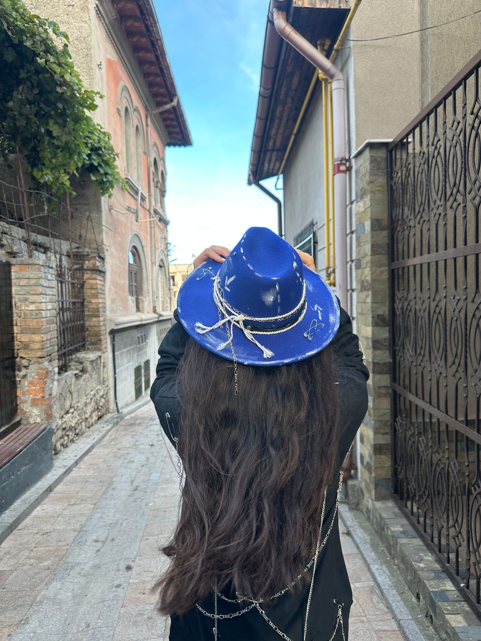 Blue Essence Hat - Handpainted Premium Allabout_painting