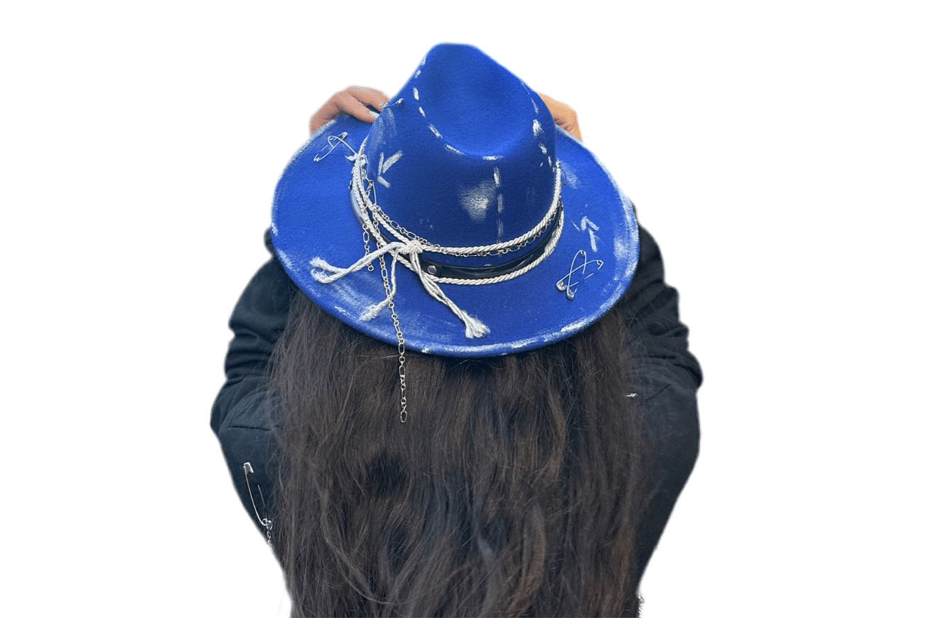 Blue Essence Hat - Handpainted Premium Allabout_painting