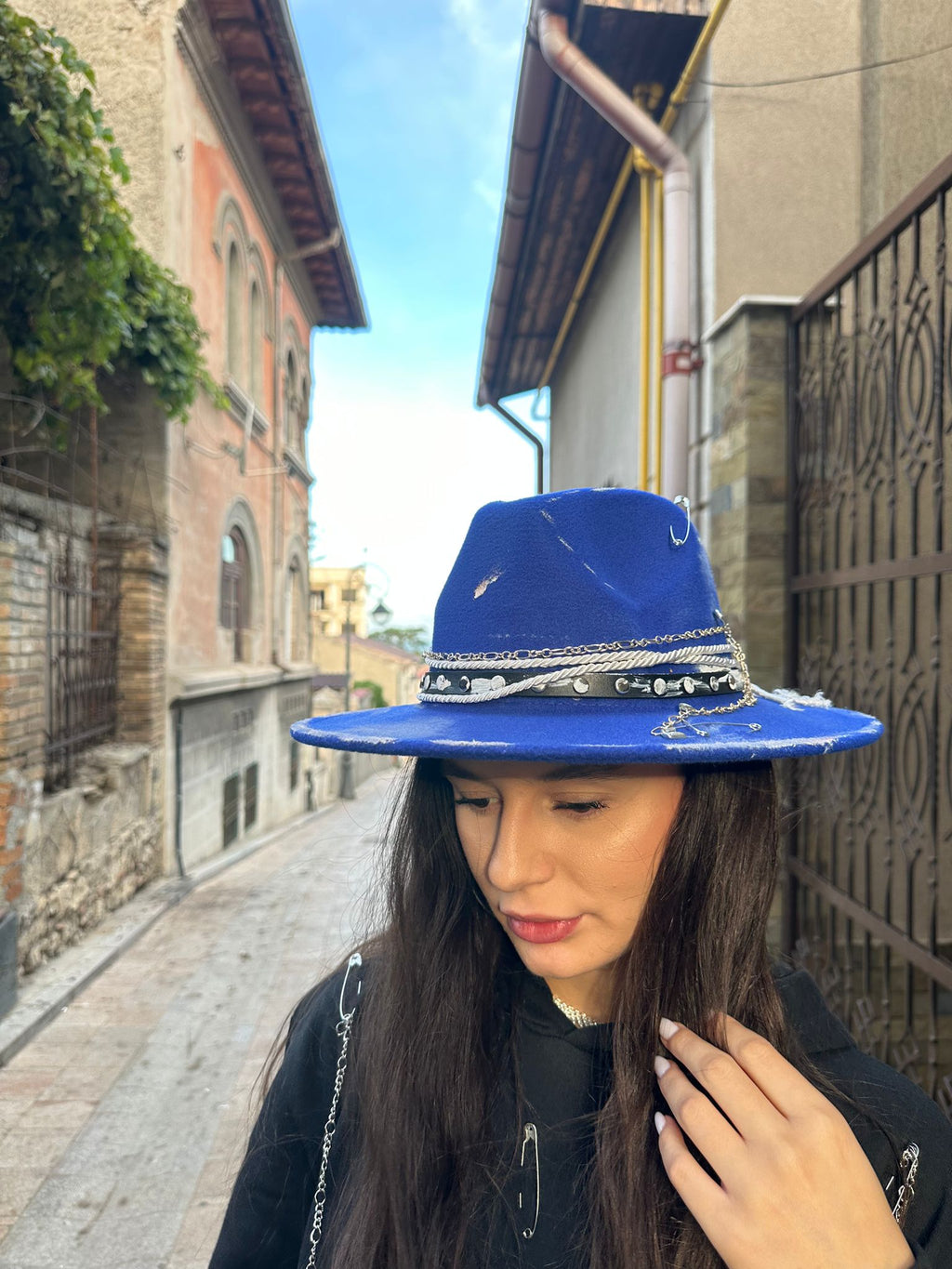 Blue Essence Hat - Handpainted Premium Allabout_painting