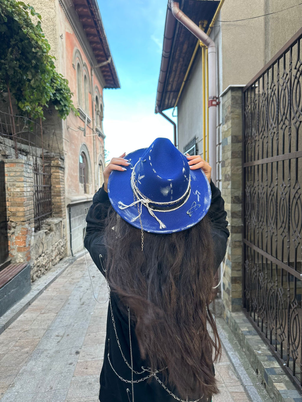 Blue Essence Hat - Handpainted Premium Allabout_painting