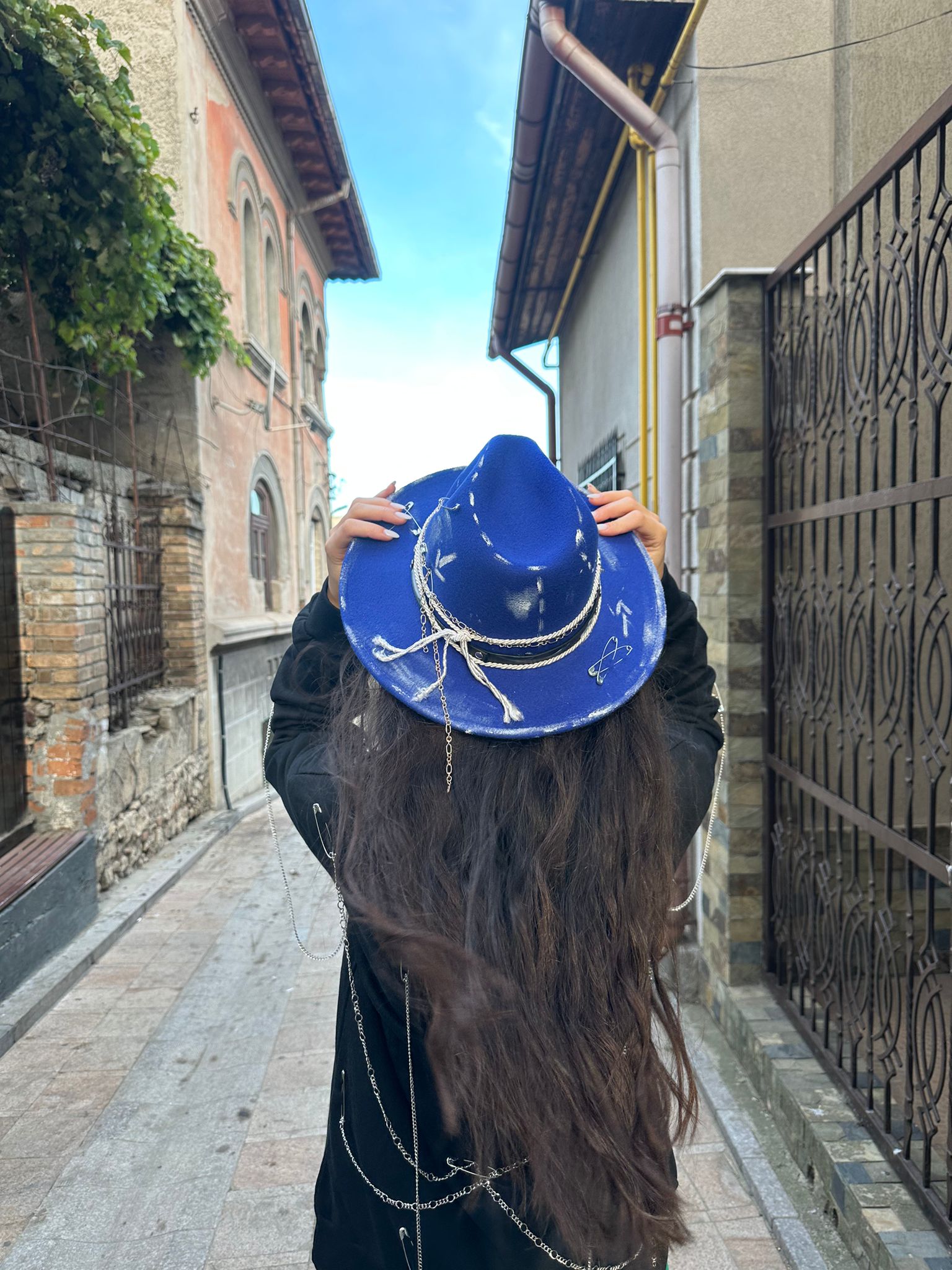 Blue Essence Hat - Handpainted Premium Allabout_painting