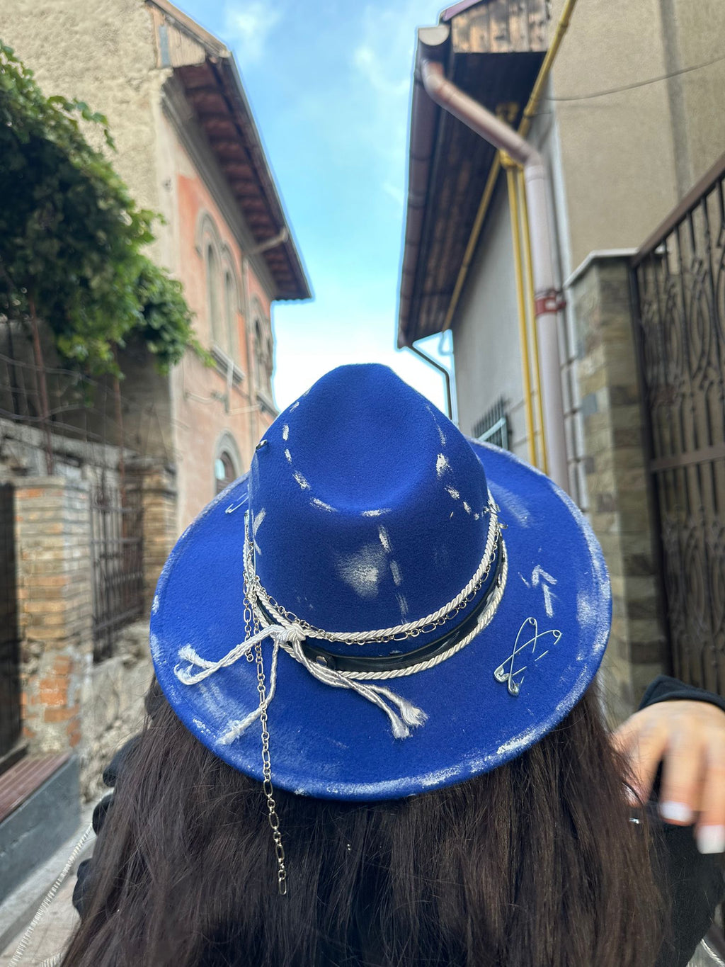 Blue Essence Hat - Handpainted Premium Allabout_painting