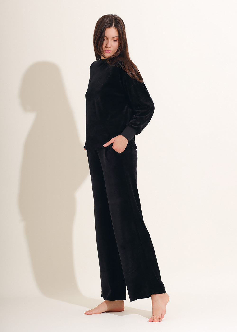 Bluză Damă Velvet Negru Sofiaman.ro