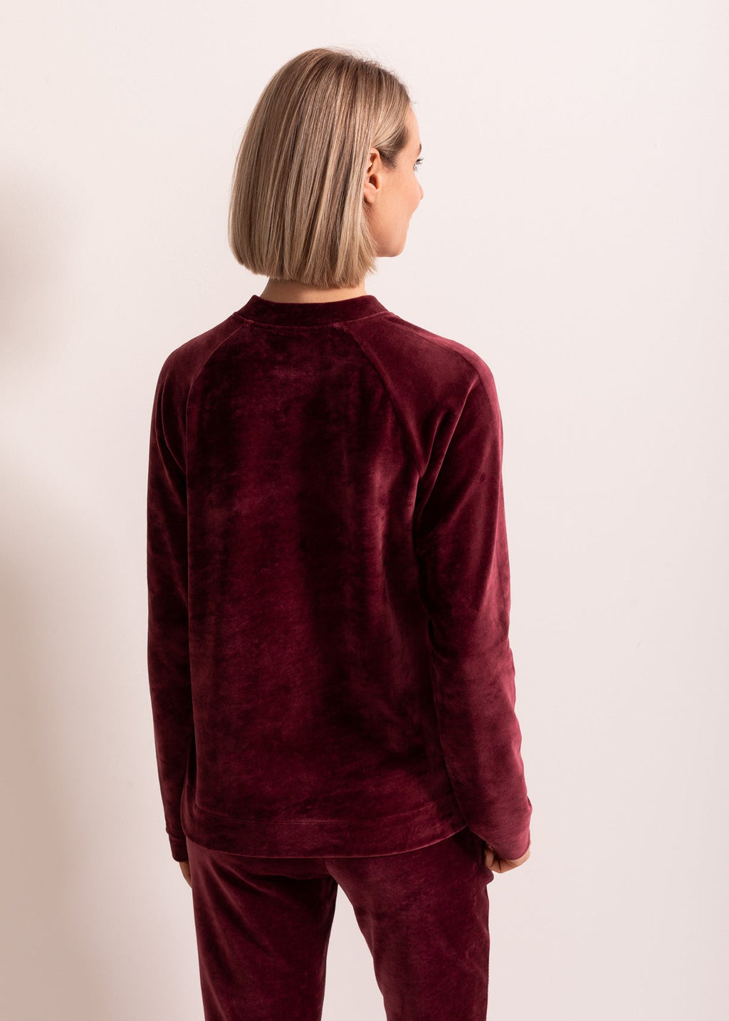 Hanorac Damă Velvet Bordo Sofiaman.ro