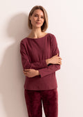 Bluză Damă Velvet Bordo Sofiaman.ro
