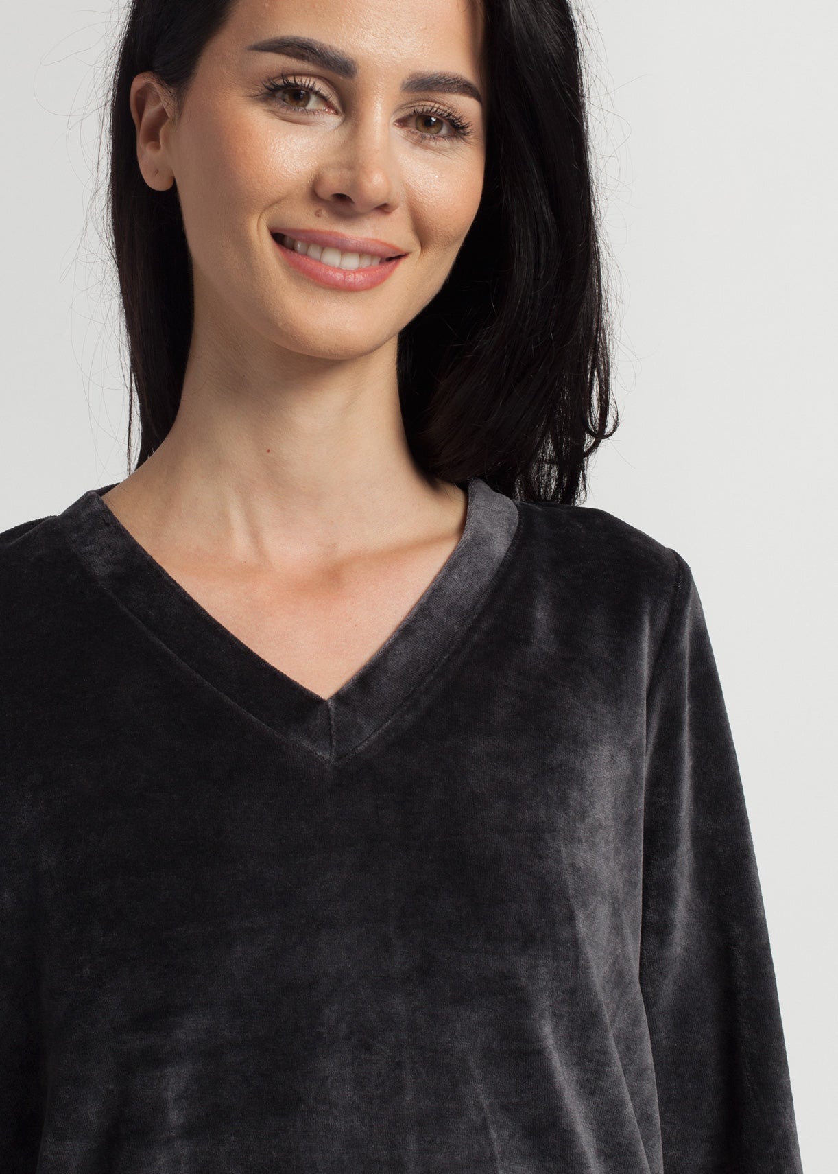 Bluză Damă Velvet Negru Sofiaman.ro