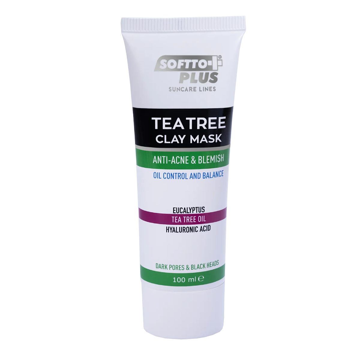 Mască De Argilă Cu Extract De Arbore De Ceai Pentru Acnee Și Coșuri – 100 ml CRABLAND