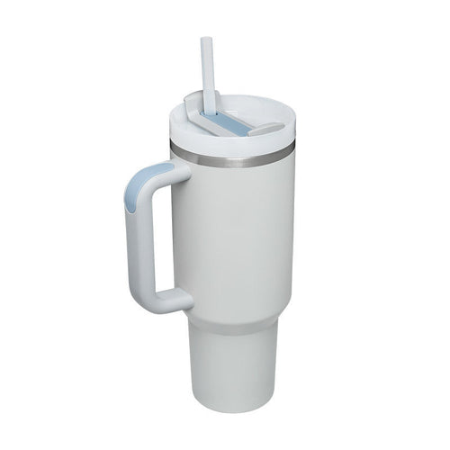 40 Oz Tumbler With Handle Straw Insulated, Stainless Steel Spill Proof - Cart2u.ro