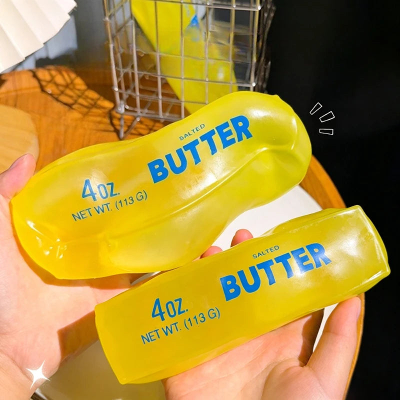Squishy Simulated Butter Squeeze Stress Relief Toy Soft Slow Rising Sensory Fidget for Anxiety ADHD Autism Gift for Adults