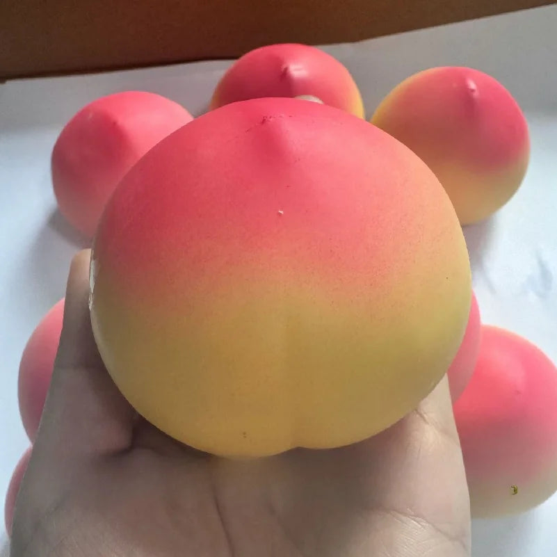 Crispy Sound Peach Fruit Squishy Toy – Slow Rising Stress Relief for Adults, Squeeze Anti-Anxiety Sensory Fidget Toy Daily Joy