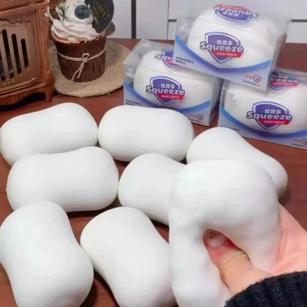 Crunchy Soap Ball Squishy Soap Stress Relief Fidget Toy Crunchy Squeeze Toys Blocks Filled ASMR Anti Stress Sensory Toys for Adu
