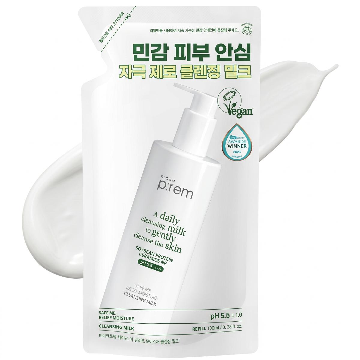 make p:rem Safe me Relief Moisture Cleansing Milk 100ml Refill