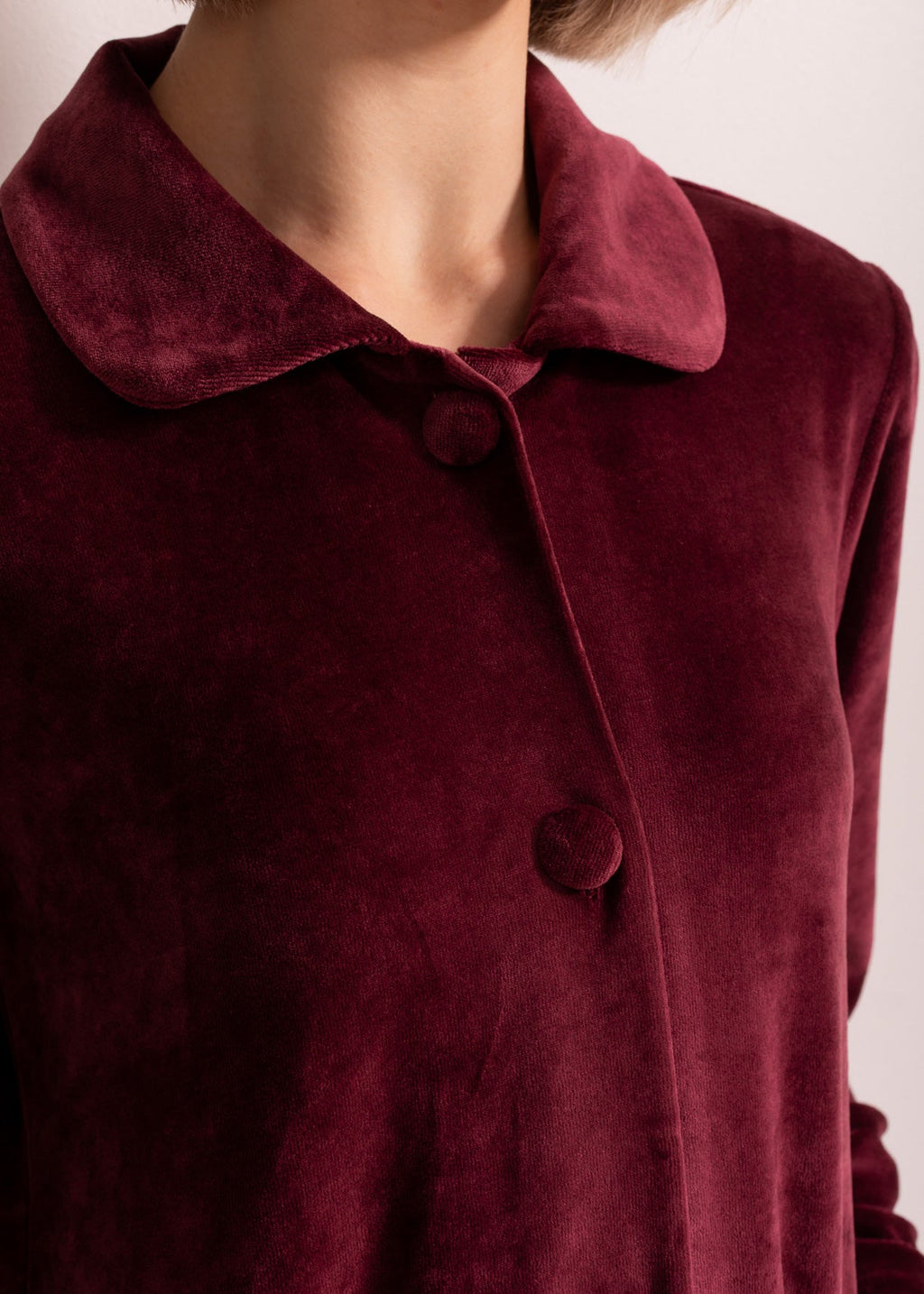 Capot Damă Velvet Bordo Sofiaman.ro