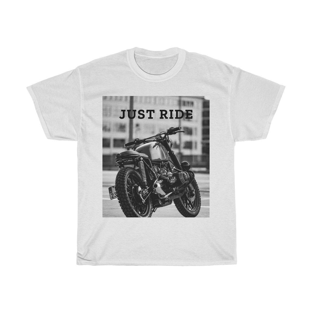 Motorcycle Just Ride Heavy Cotton T-Shirt - Cart2u.ro