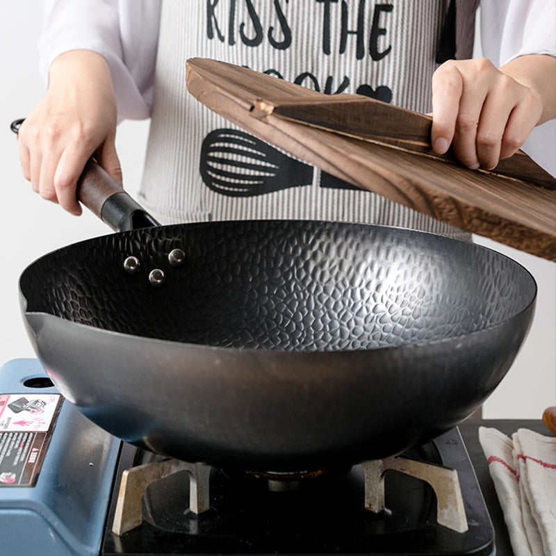 Iron Pan Traditional Iron Wok Handmade - Cart2u.ro