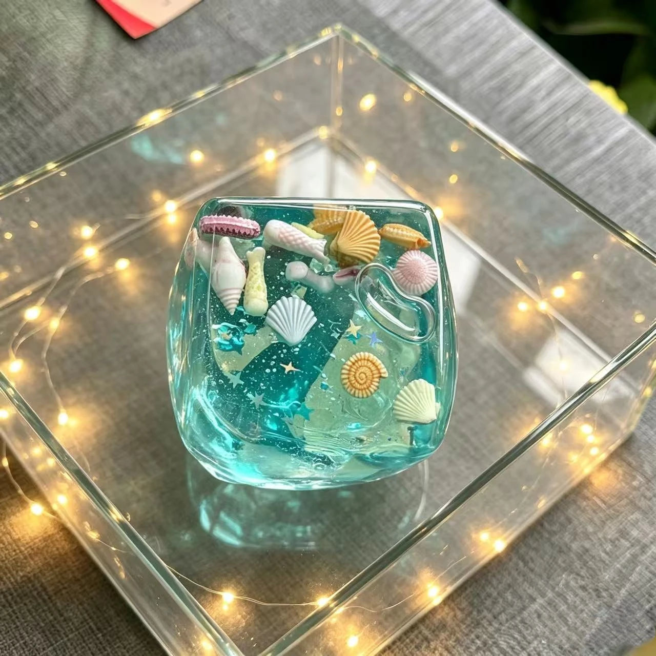 Ocean Shell Squishy Stress Balls Transparent Star Maltose Cubes Super Soft Squeeze Fidget Toy Stress Relief For Adults