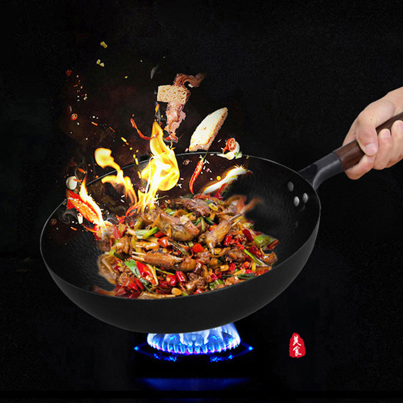 Iron Pan Traditional Iron Wok Handmade - Cart2u.ro