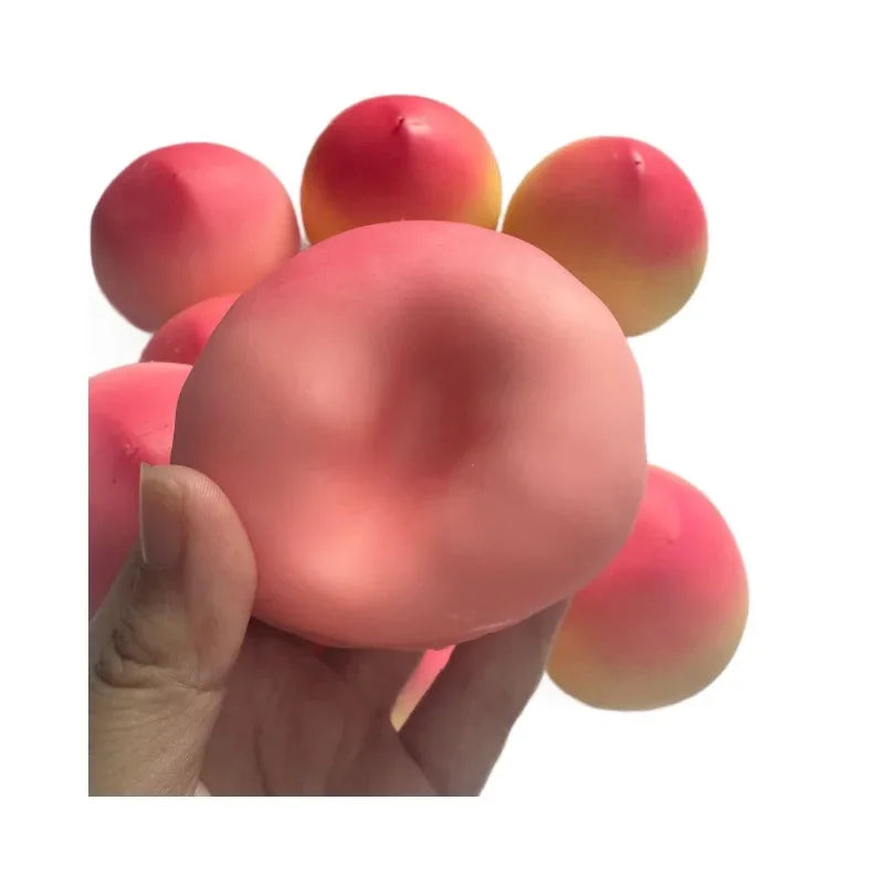 Crispy Sound Peach Fruit Squishy Toy – Slow Rising Stress Relief for Adults, Squeeze Anti-Anxiety Sensory Fidget Toy Daily Joy