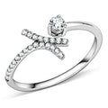 DA145 - High polished (no plating) Stainless Steel Ring with AAA Grade Turquoise Tiger