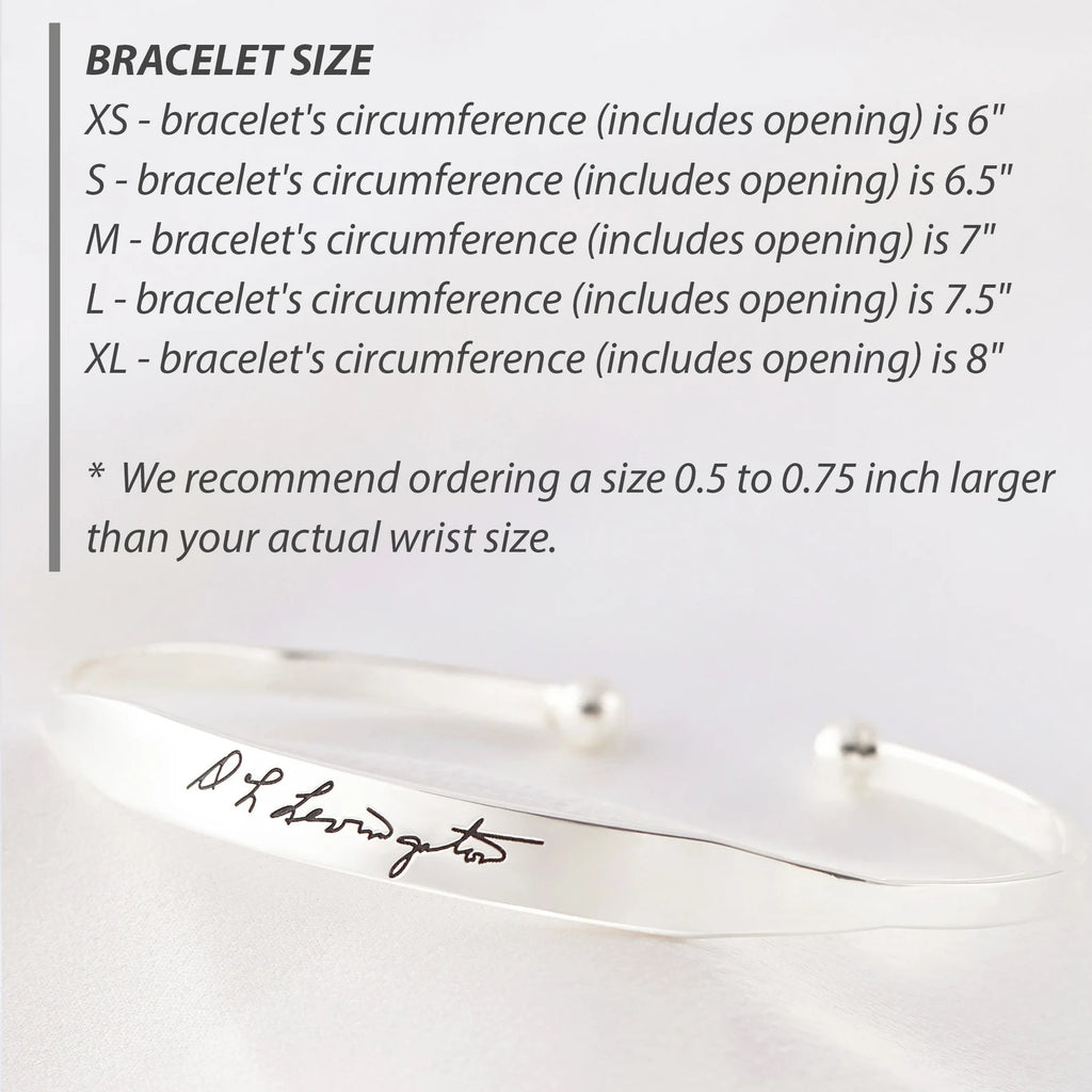 Handwritten Cuff Bracelet - Cart2u.ro