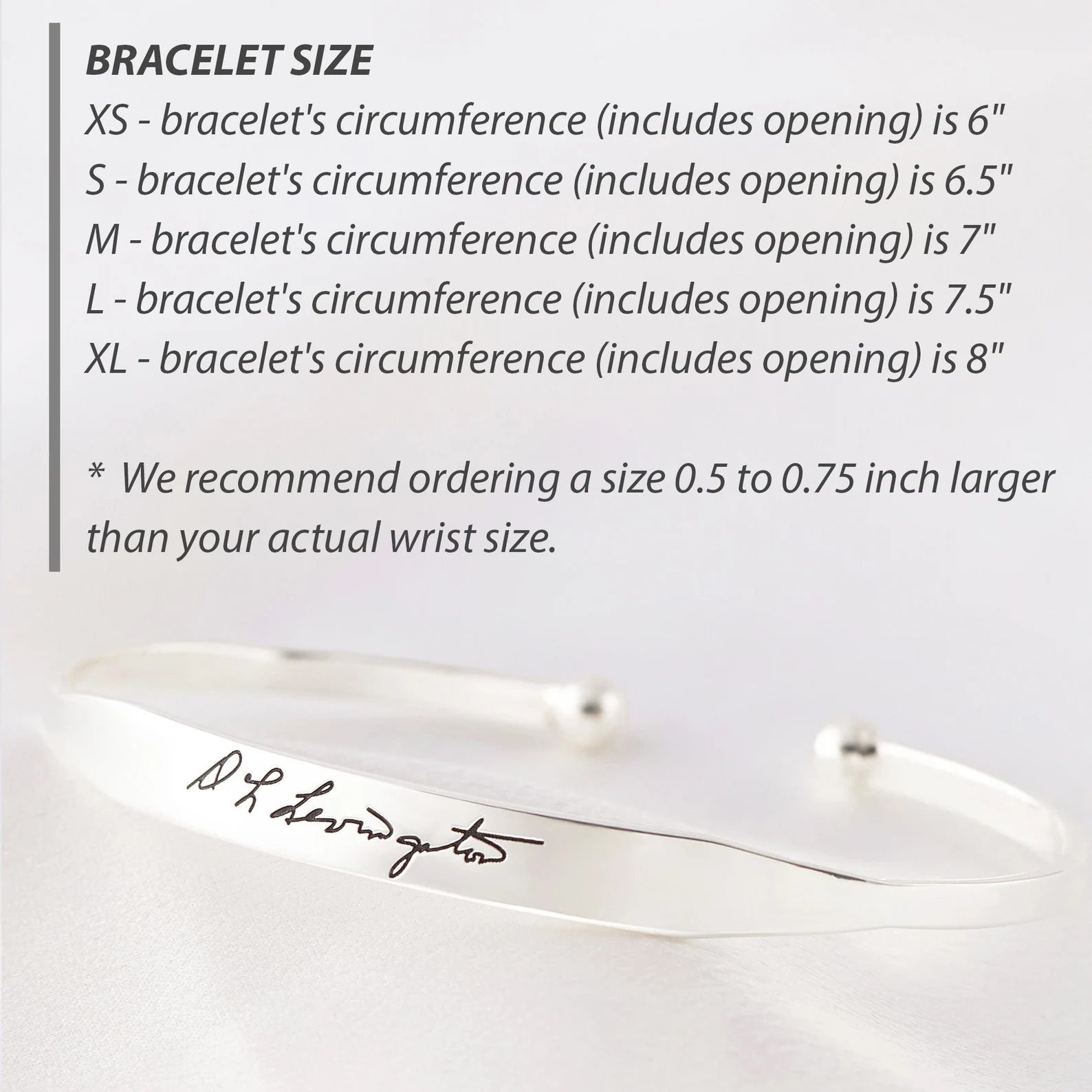 Handwritten Cuff Bracelet - Cart2u.ro